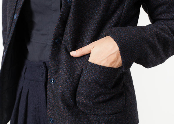 Camelia Reversible Jacket in Navy/Blue - mageplaza100.myshopify.com - Lardini - [variant_title]