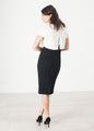 Layered Contrast Dress in Cream/Black - mageplaza100.myshopify.com - Amelia Toro - [variant_title]