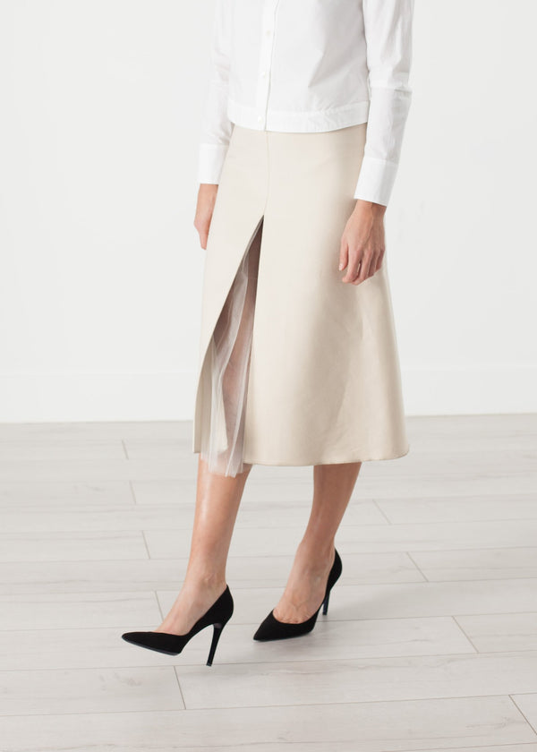 Tulle Pleat Skirt in Cream - mageplaza100.myshopify.com - Ter et Bantine - [variant_title]