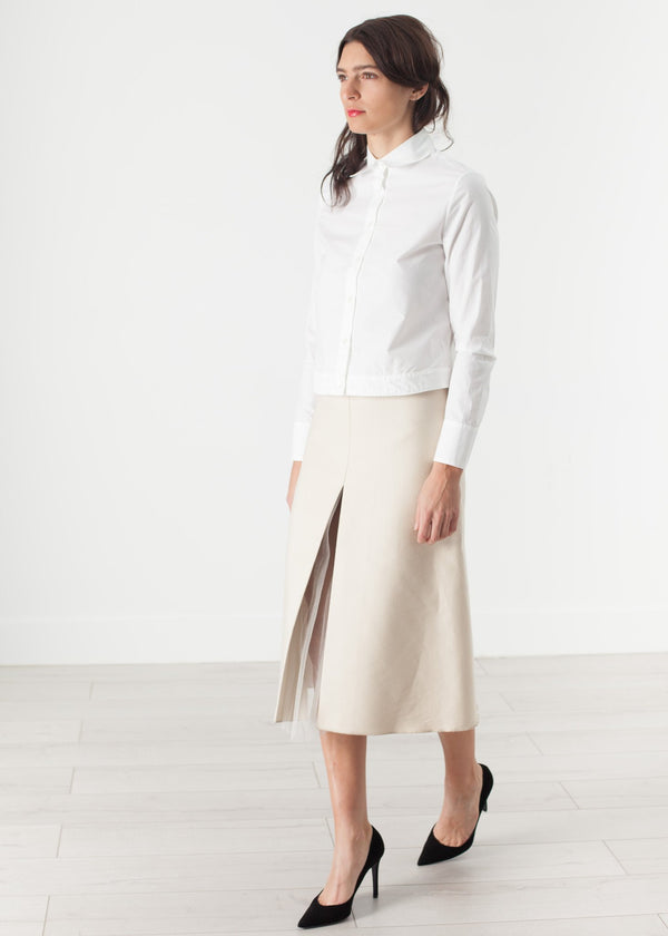 Tulle Pleat Skirt in Cream - mageplaza100.myshopify.com - Ter et Bantine - [variant_title]