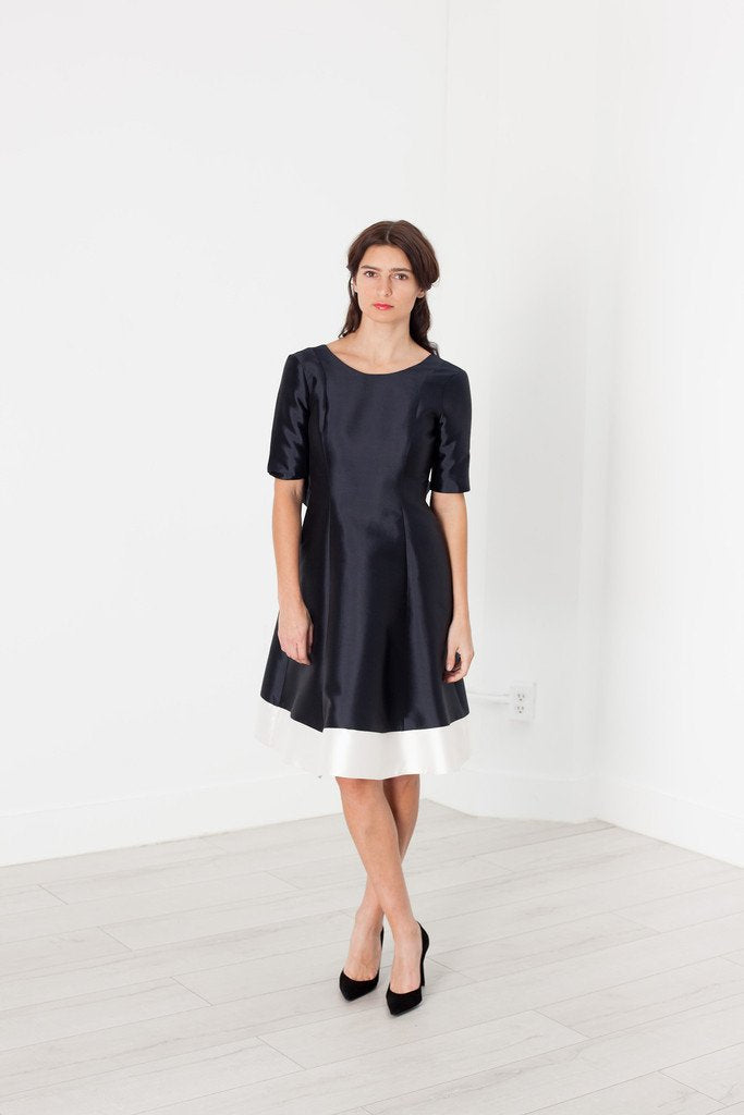 Tie Dress in Navy - mageplaza100.myshopify.com - Harvey Faircloth - [variant_title]
