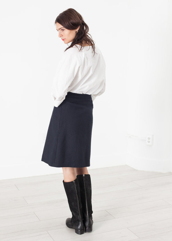 Pleated Wool Skirt in Navy - mageplaza100.myshopify.com - Pip-Squeak Chapeau - [variant_title]