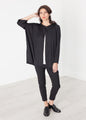 Unbalanced Cardigan in Black - mageplaza100.myshopify.com - Maria Calderara - [variant_title]