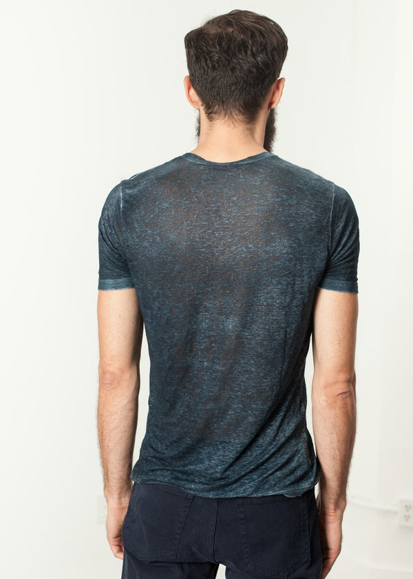 Melange T-Shirt in Navy/Black - mageplaza100.myshopify.com - Avant Toi - [variant_title]