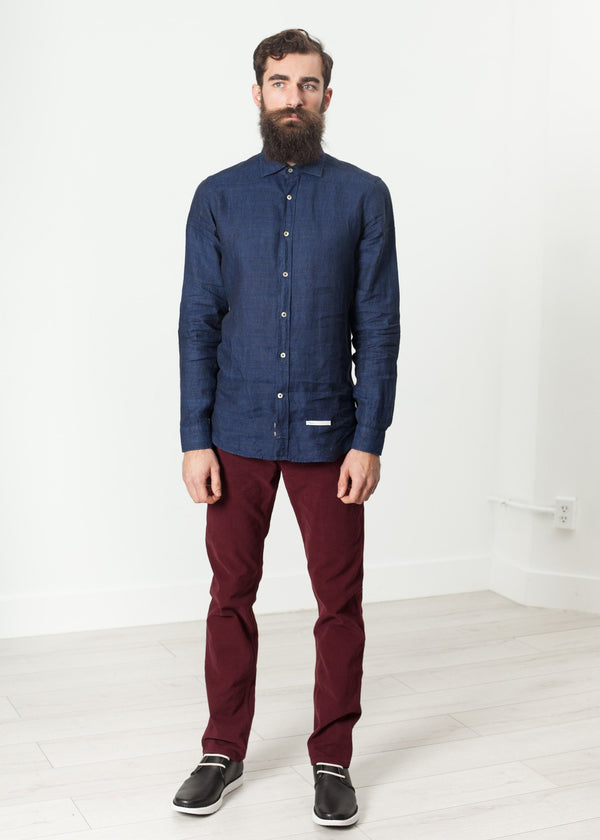Button Up Shirt in Navy - mageplaza100.myshopify.com - Drumohr - [variant_title]