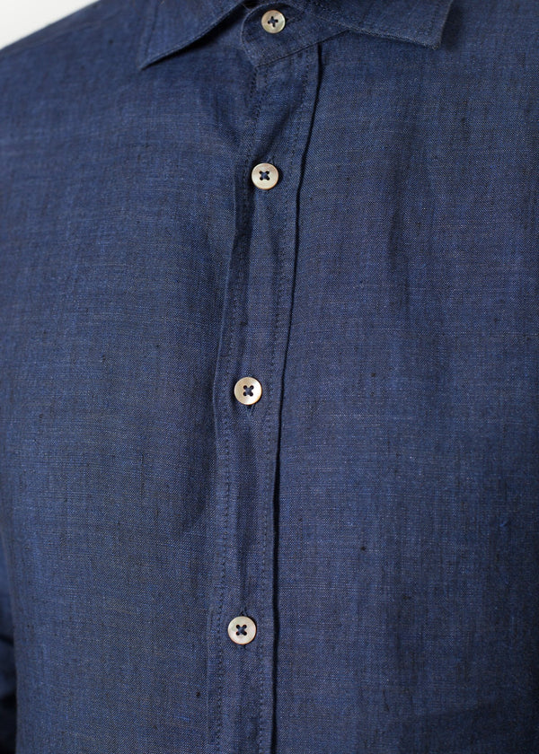 Button Up Shirt in Navy - mageplaza100.myshopify.com - Drumohr - [variant_title]