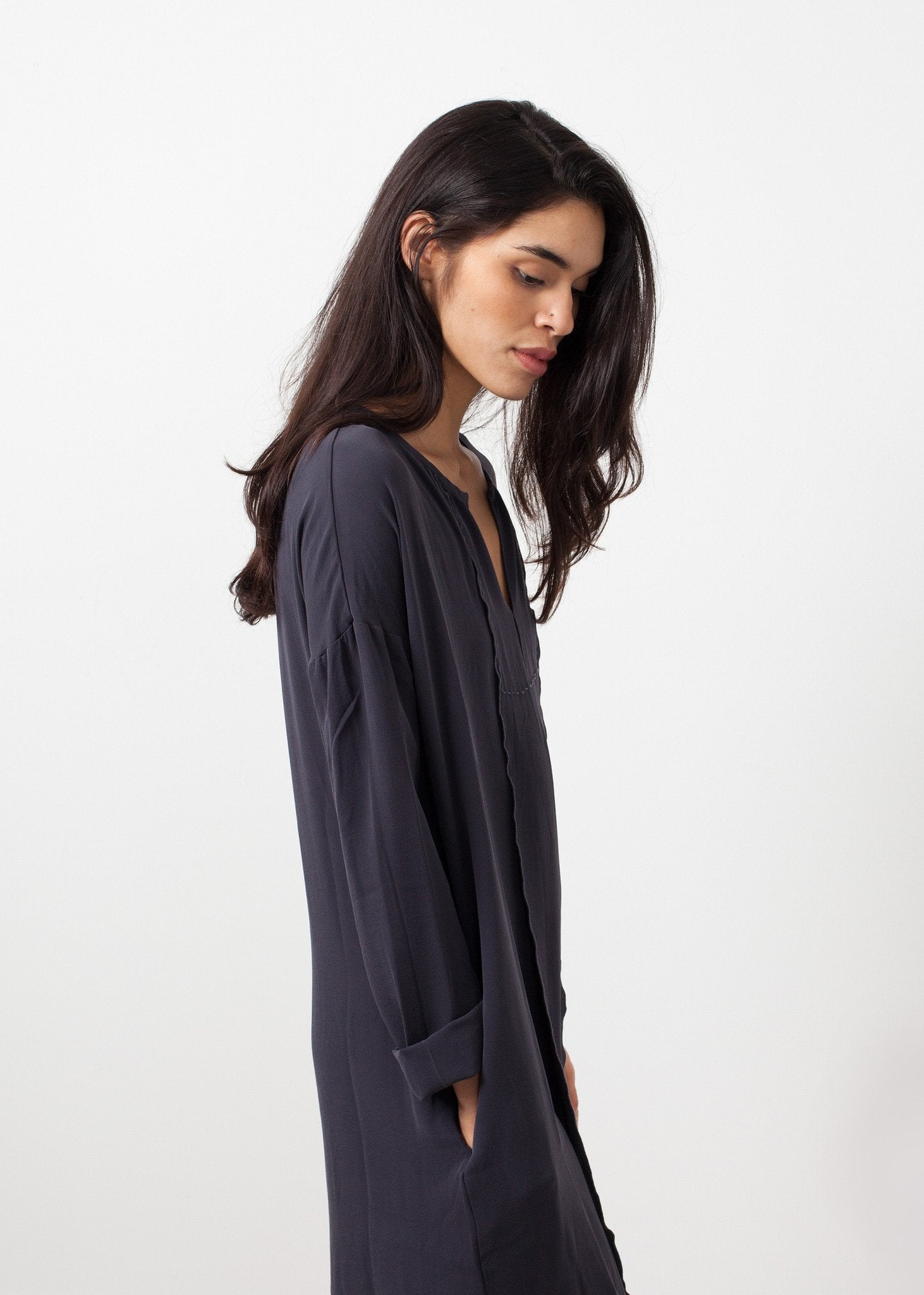 Long Sleeve Silk Dress - mageplaza100.myshopify.com - Kristensen du Nord - [variant_title]