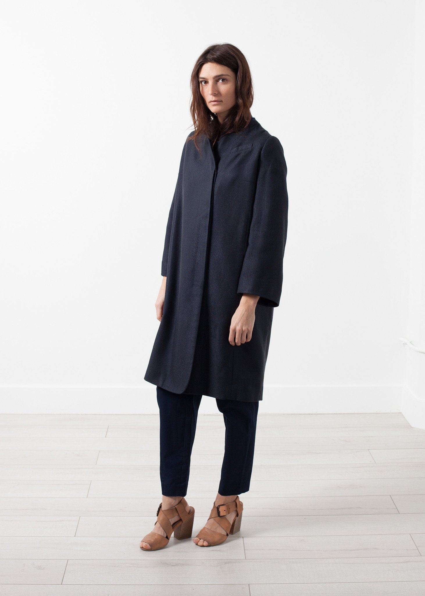 Woven Pleat Back Coat - mageplaza100.myshopify.com - Gianfranco Scotti - [variant_title]