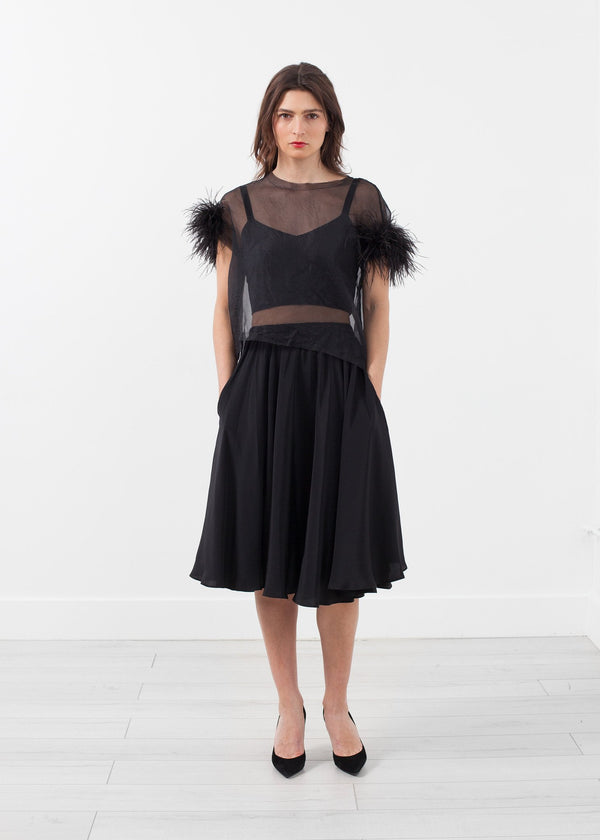 Organza Feather Top - mageplaza100.myshopify.com - Louiza Babouryan - [variant_title]