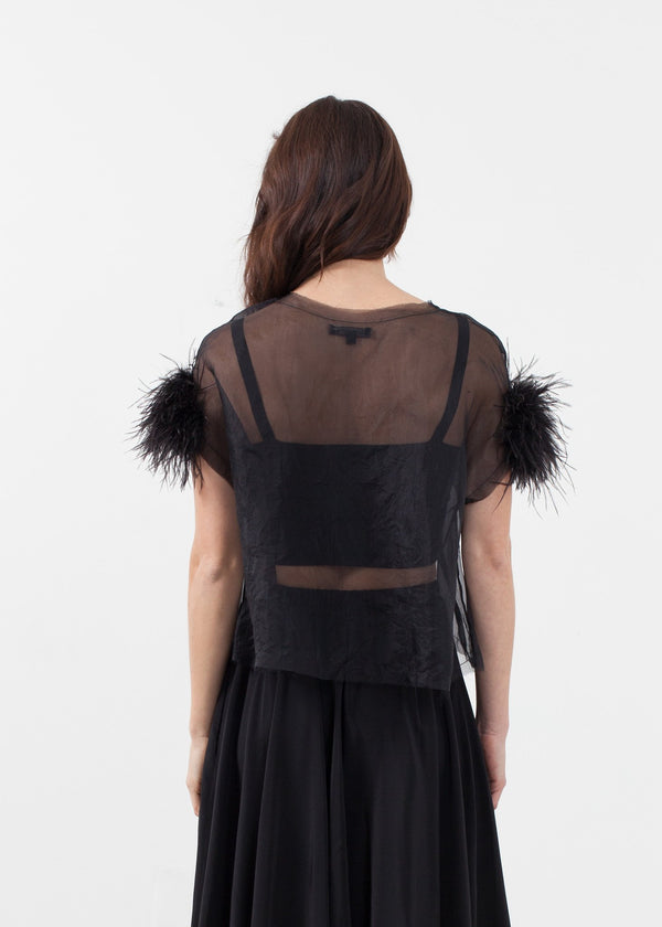 Organza Feather Top - mageplaza100.myshopify.com - Louiza Babouryan - [variant_title]