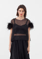 Organza Feather Top - mageplaza100.myshopify.com - Louiza Babouryan - [variant_title]