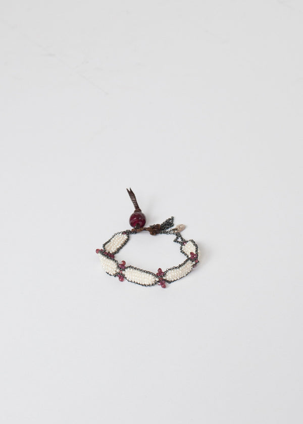 Garnet Bracelet in Frothy Pearl - mageplaza100.myshopify.com - Kalosoma Jewelry - [variant_title]