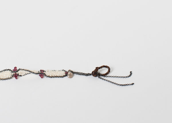 Garnet Bracelet in Frothy Pearl - mageplaza100.myshopify.com - Kalosoma Jewelry - [variant_title]