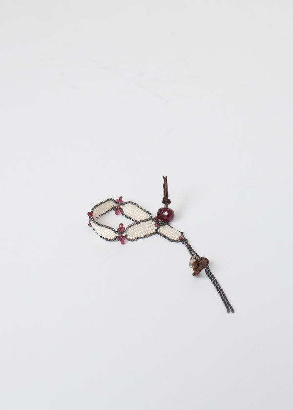 Garnet Bracelet in Frothy Pearl - mageplaza100.myshopify.com - Kalosoma Jewelry - [variant_title]