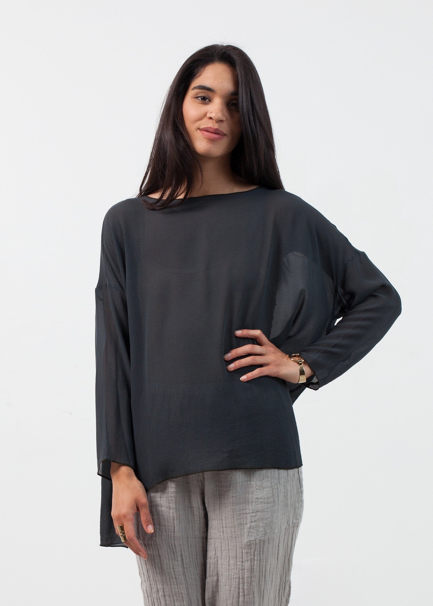 Hand Dyed Silk Top - mageplaza100.myshopify.com - Manuelle Guibal - [variant_title]