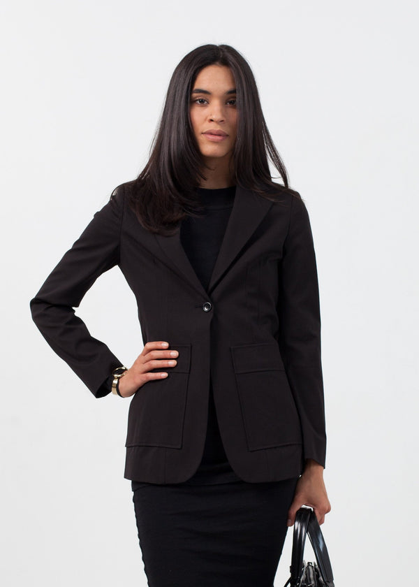 Double Pocket Blazer in Black - mageplaza100.myshopify.com - Ter et Bantine - [variant_title]
