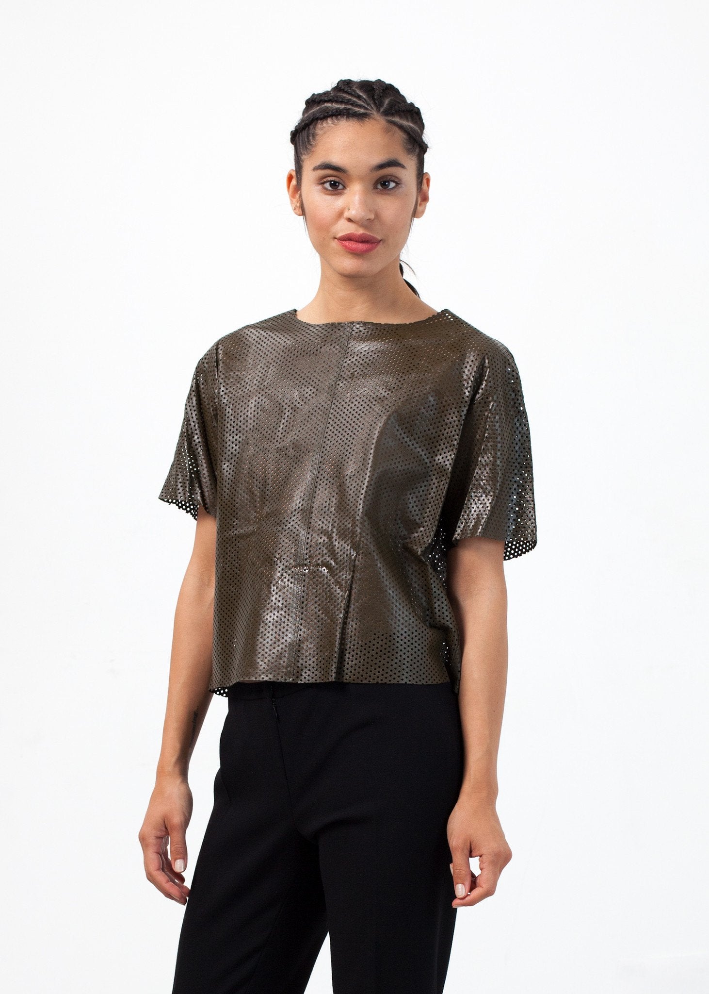 Auralias Leather Top - mageplaza100.myshopify.com - By Malene Birger - [variant_title]