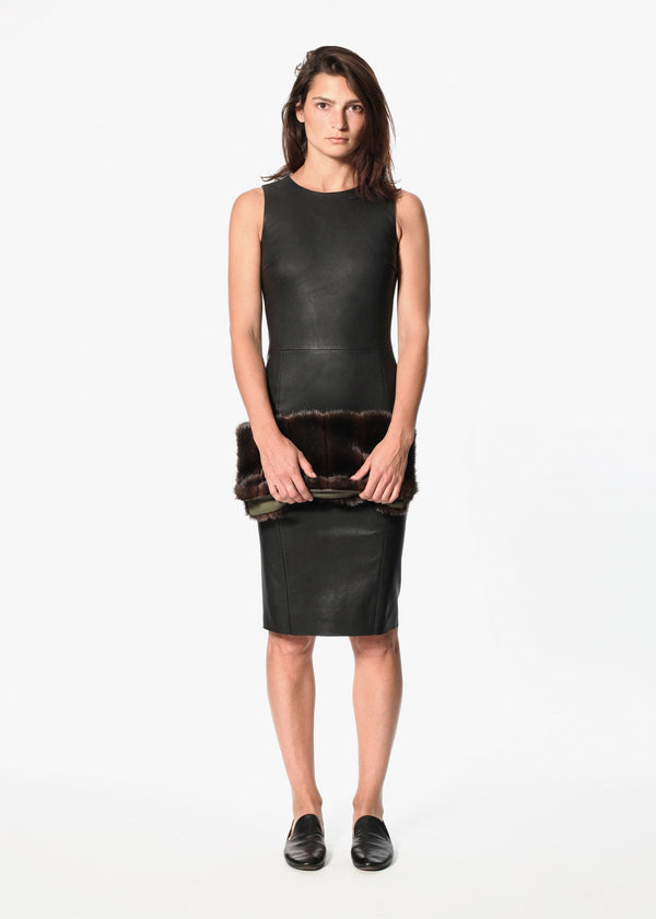 Iranta Leather Dress in Black - mageplaza100.myshopify.com - By Malene Birger - [variant_title]