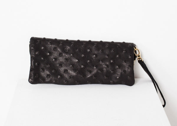 Roxanne Leather Clutch in Black - mageplaza100.myshopify.com - Kate S Mensah - [variant_title]
