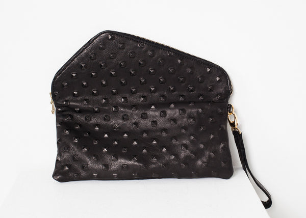 Roxanne Leather Clutch in Black - mageplaza100.myshopify.com - Kate S Mensah - [variant_title]