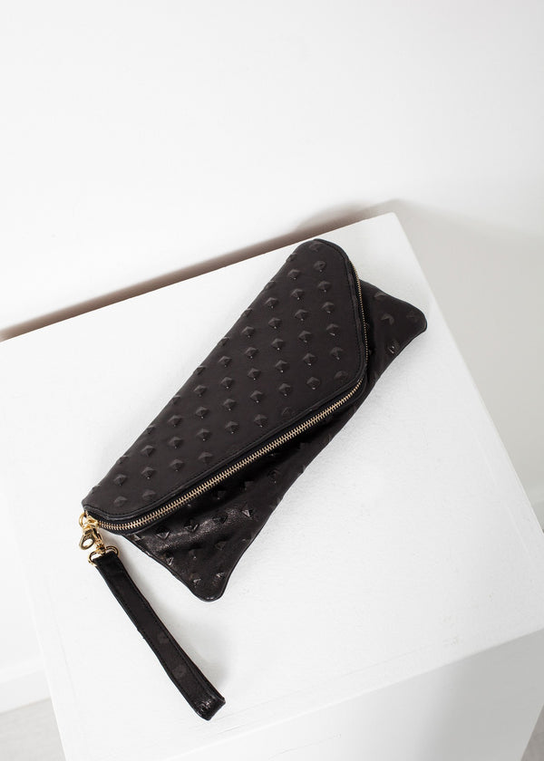 Roxanne Leather Clutch in Black - mageplaza100.myshopify.com - Kate S Mensah - [variant_title]