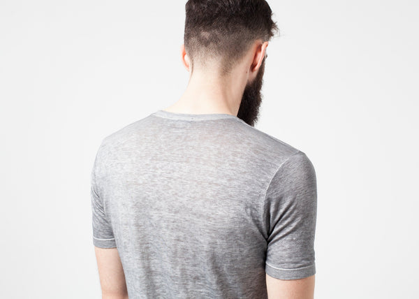 Linen T-shirt in Dolphin - mageplaza100.myshopify.com - Avant Toi - [variant_title]