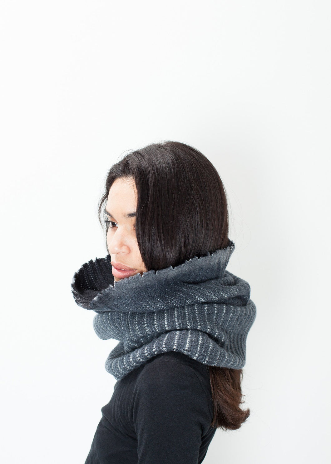 Knit Neck Warmer in Grey - mageplaza100.myshopify.com - Avant Toi - [variant_title]