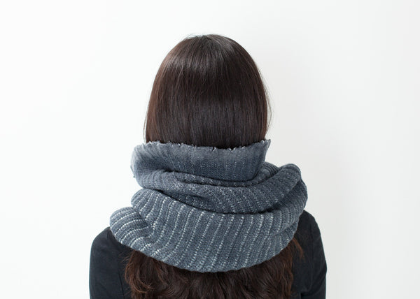Knit Neck Warmer in Grey - mageplaza100.myshopify.com - Avant Toi - [variant_title]