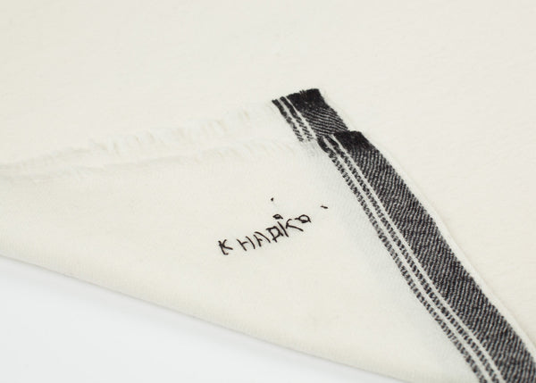 Edged Wool Scarf in Off White - mageplaza100.myshopify.com - Khadi & Co. - [variant_title]