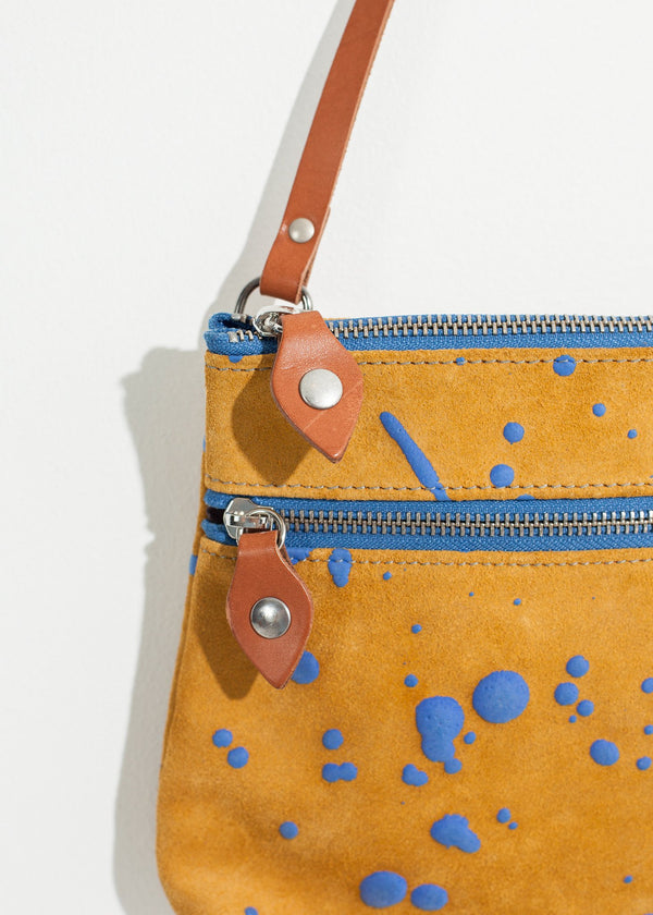 Ink Splatter Shoulder Bag in Mustard/Blue - mageplaza100.myshopify.com - Saisei - [variant_title]