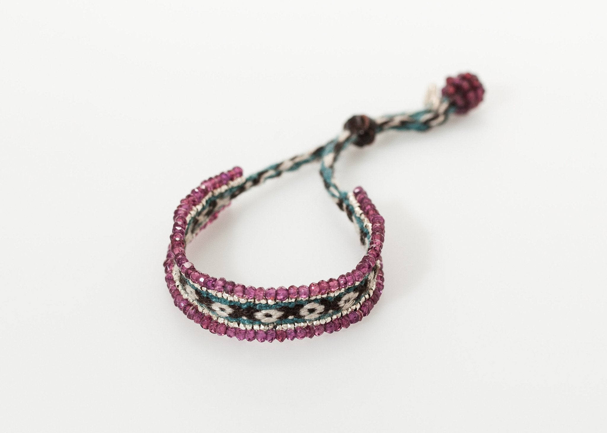 Oaxacan Bracelet in Garnet - mageplaza100.myshopify.com - Kalosoma Jewelry - [variant_title]