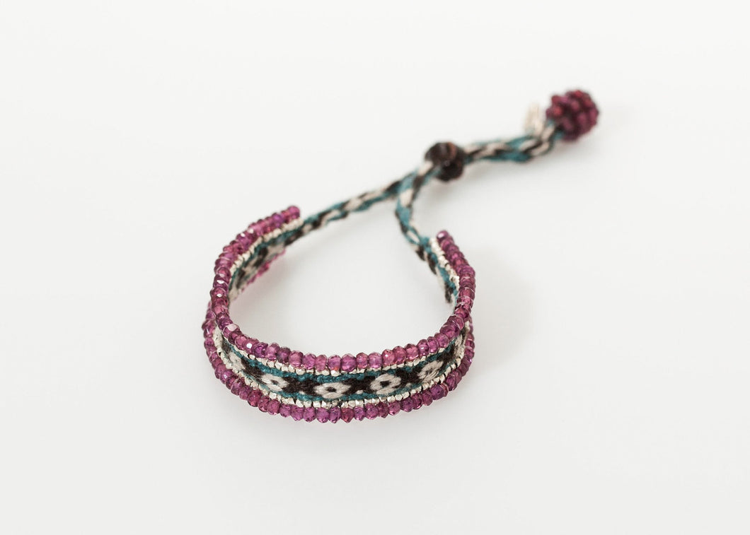 Oaxacan Bracelet in Garnet - mageplaza100.myshopify.com - Kalosoma Jewelry - [variant_title]