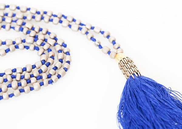 Prayer Bead Necklace in Grey/Blue - mageplaza100.myshopify.com - En Shalla - [variant_title]