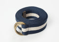 Striped Web Belt in Navy/White - mageplaza100.myshopify.com - Harvey Faircloth - [variant_title]
